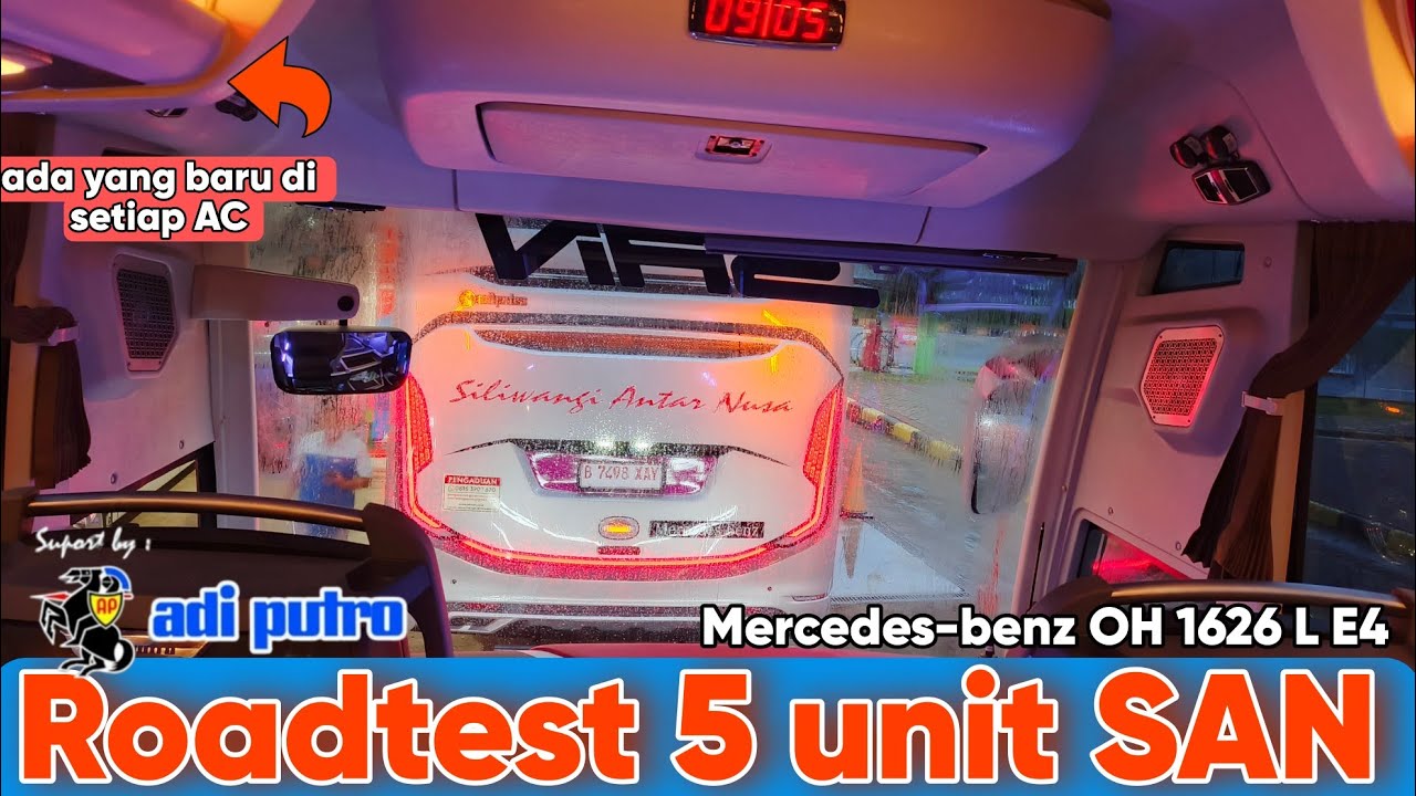 ROADTEST LIMA BUS SAN TERBARU JETBUS 5 SINGLE GLASS DAN ADA YANG BARU DI DALAM BUS SAN
