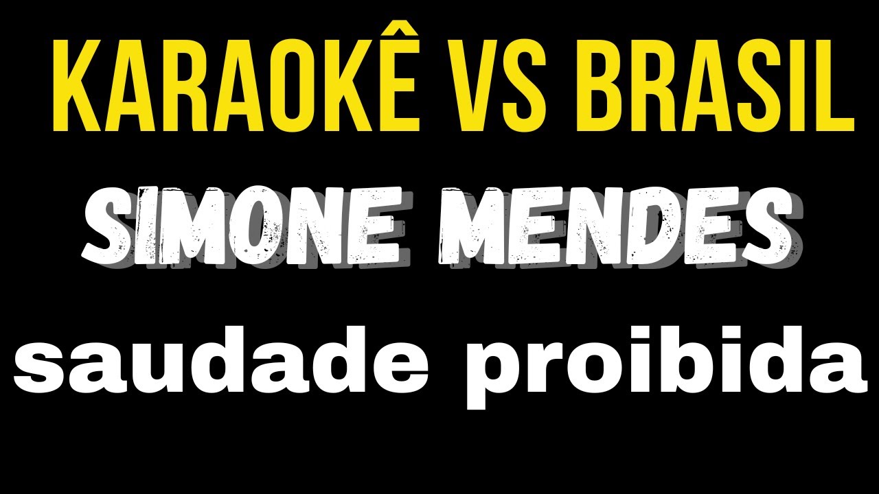 Karaokê Saudade Proibida - Simone Mendes - (Karaokê profissional em alta qualidade de Estúdio )