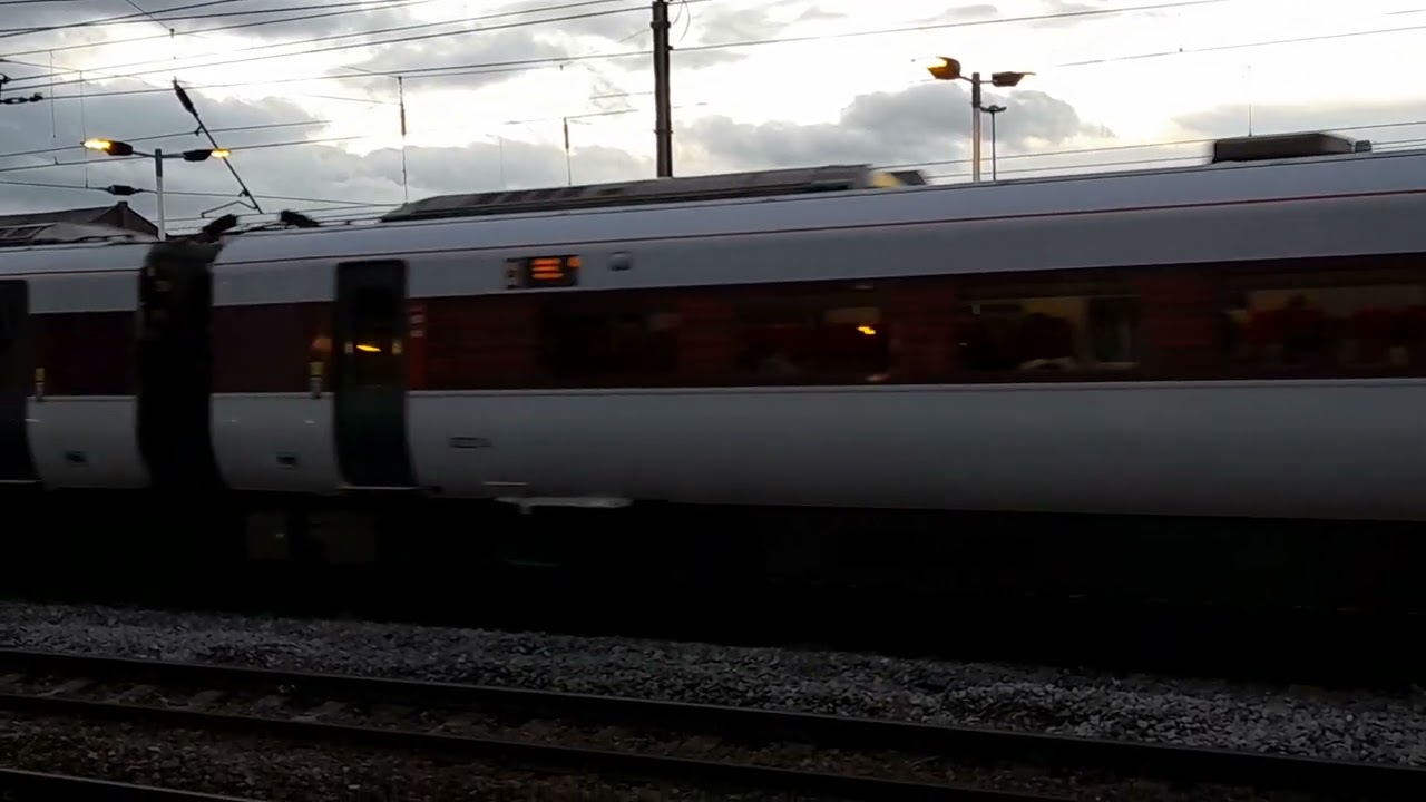 LNER Azuma 801204 departing for  Glasgow Central from Doncaster Station (evening of 08/11/2022)