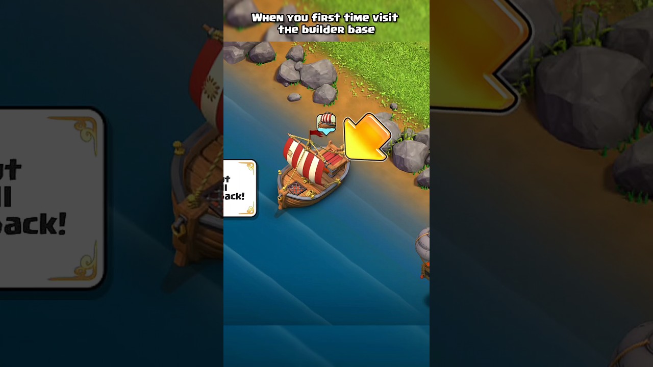 When you first visit the builder base ll Clash of clans ll #shorts #clashofclans #coc
