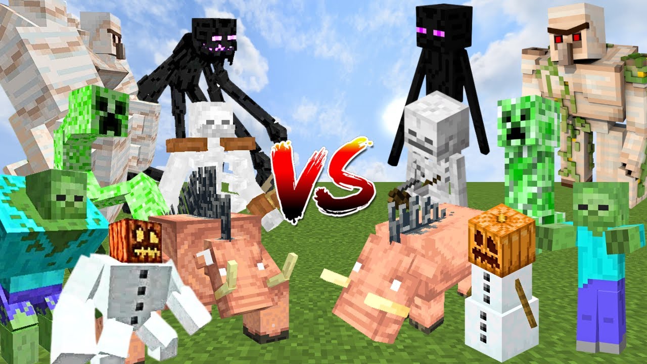 Mutant Mobs vs x100 Normal Minecraft Mobs | Minecraft Mob Battle