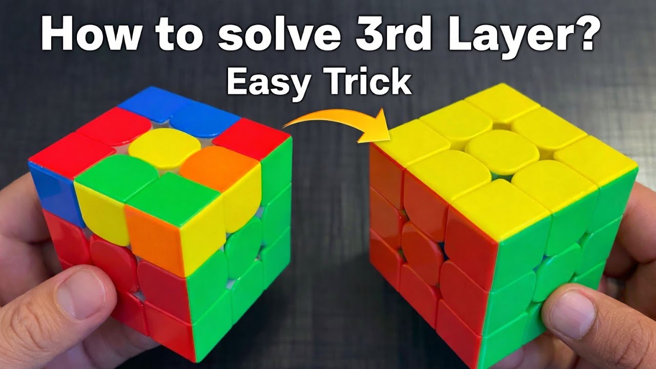 Solve the Third Layer of Rubik's Cube|Step -by-Step Easy Method|SpeedCube Tutorial in Hindi Urdu