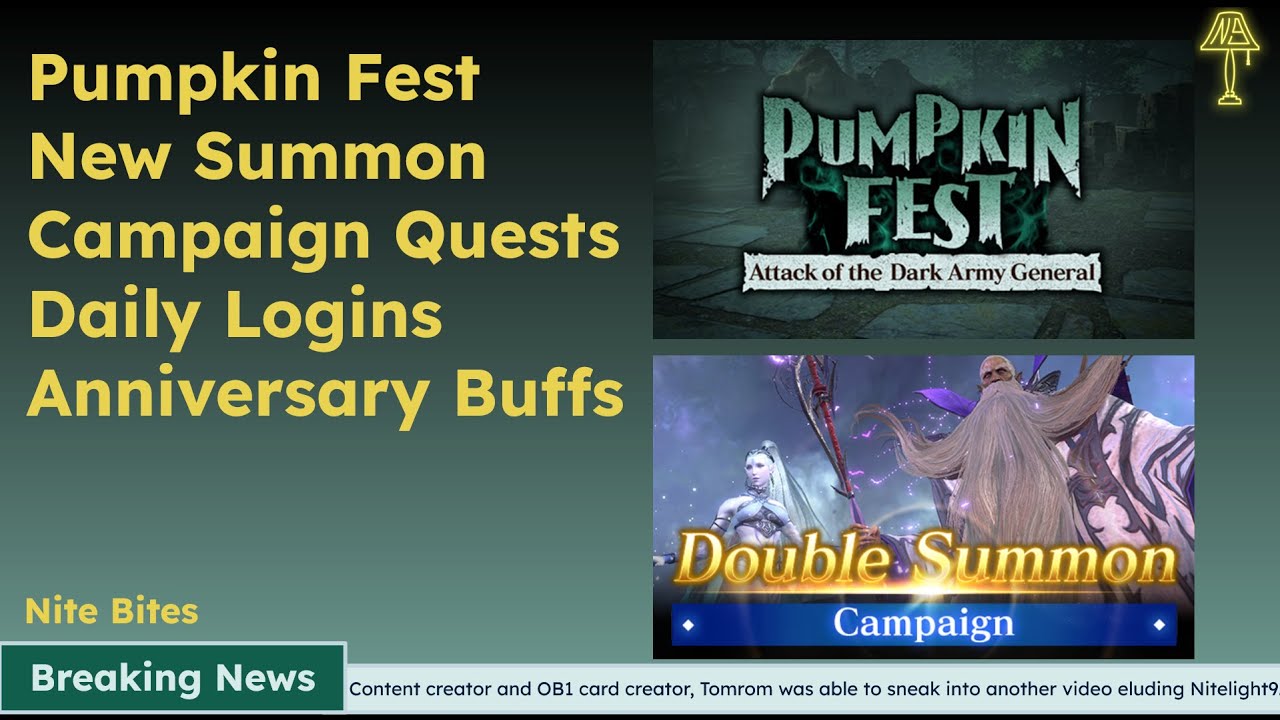 Nite Bites, Pumpkin Fest + New Summons