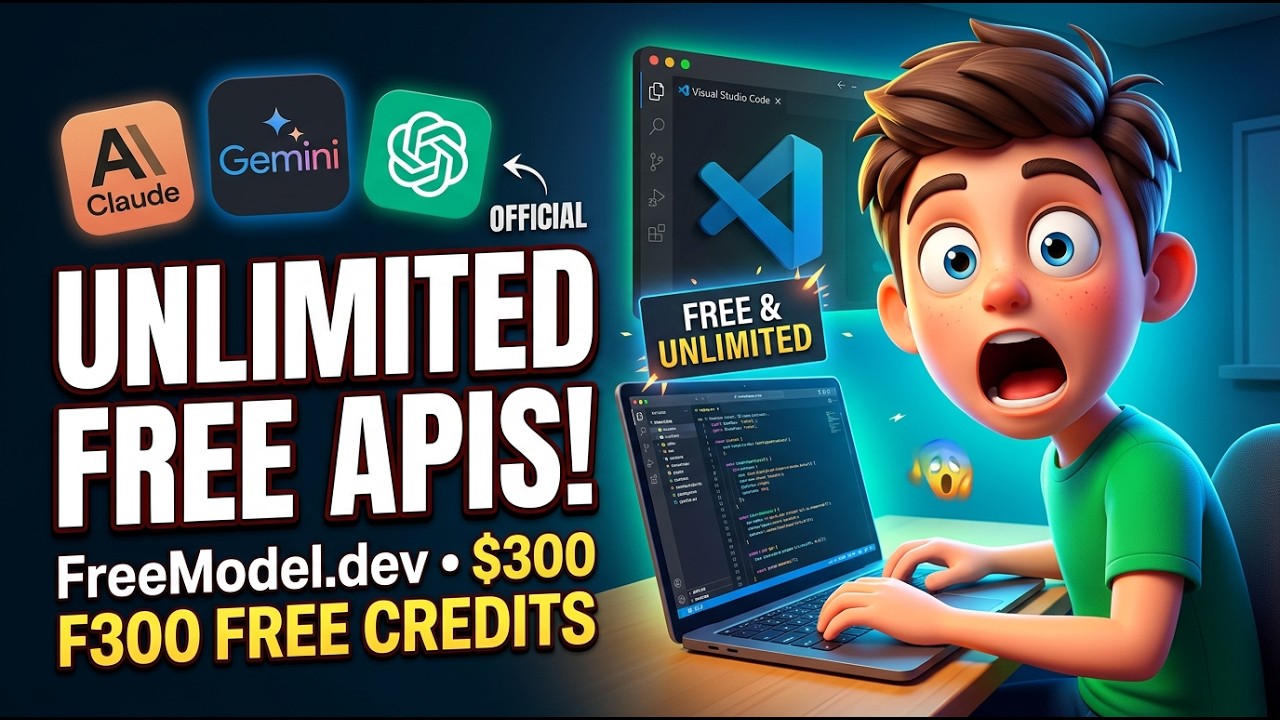 Бесплатные API-ключи от FreeModel.dev 😱 Получите 300 бесплатных кредитов + неограниченное количес...