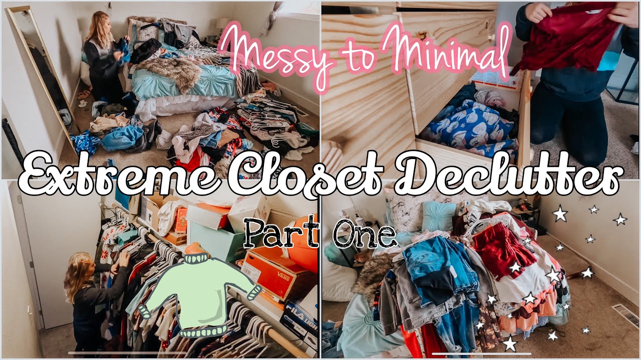EXTREME Closet Declutter with Me *DISASTER* | Part One | Messy to Minimal | Calista Nystrom
