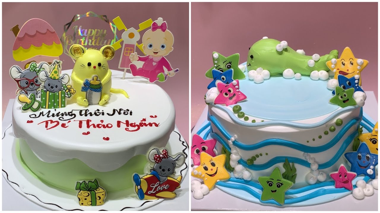 Decorate Blue Ocean ice cream cake - Trang trí bánh kem Đại Dương Xanh - DieuLinh Cake