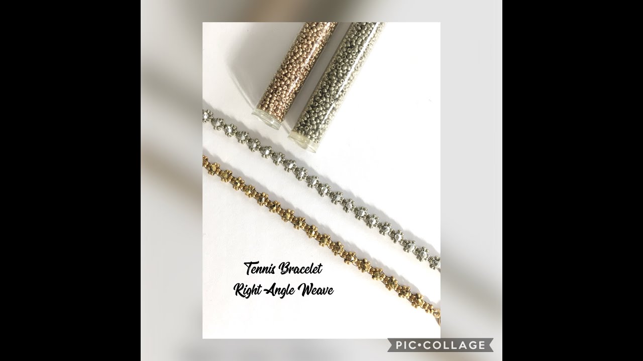 Tennis Bracelet - Embellished Right Angle Weave