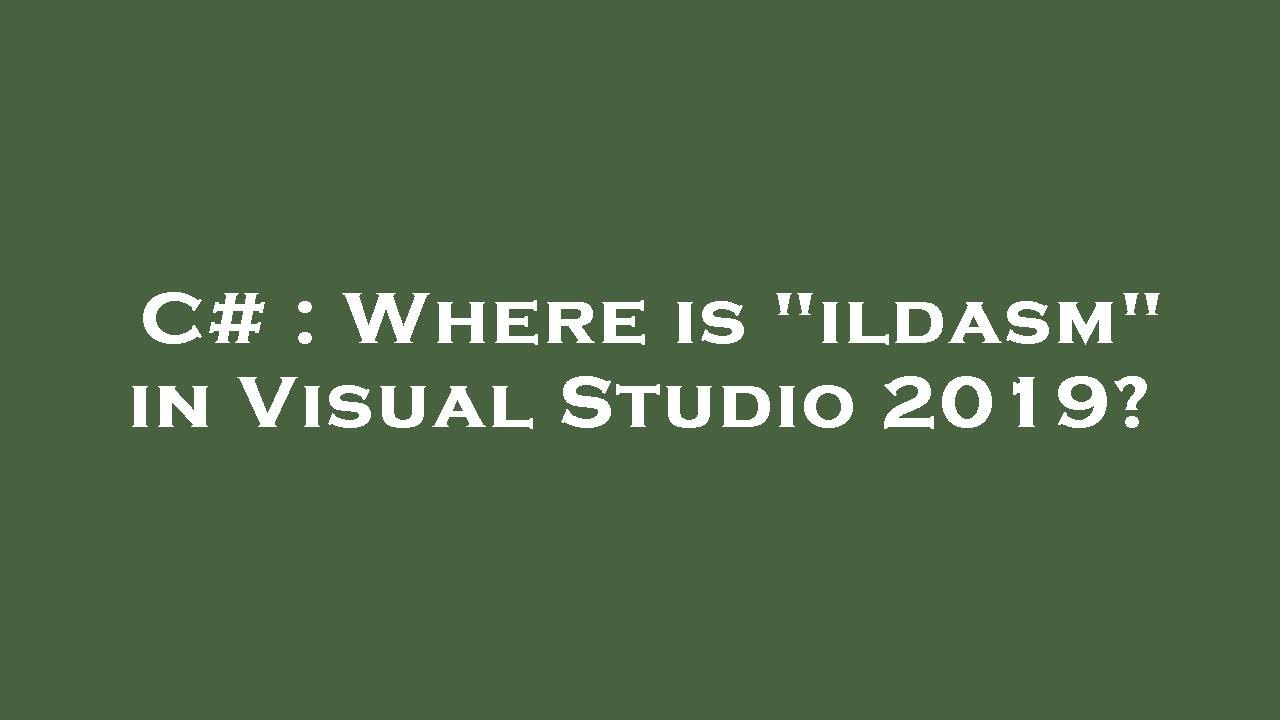 C# : Where is 