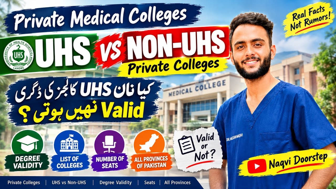 UHS vs Non UHS medical colleges in Punjab Pakistan/ mbbs bds degree value in private colleges