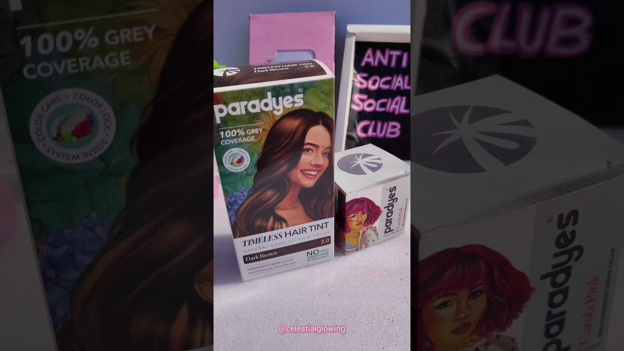 𖹭 ⊹ ࣪ ˖ Paradyes unboxing - Carola Pink💖 Timeless Hair Tint | Dark Brown🤎 
