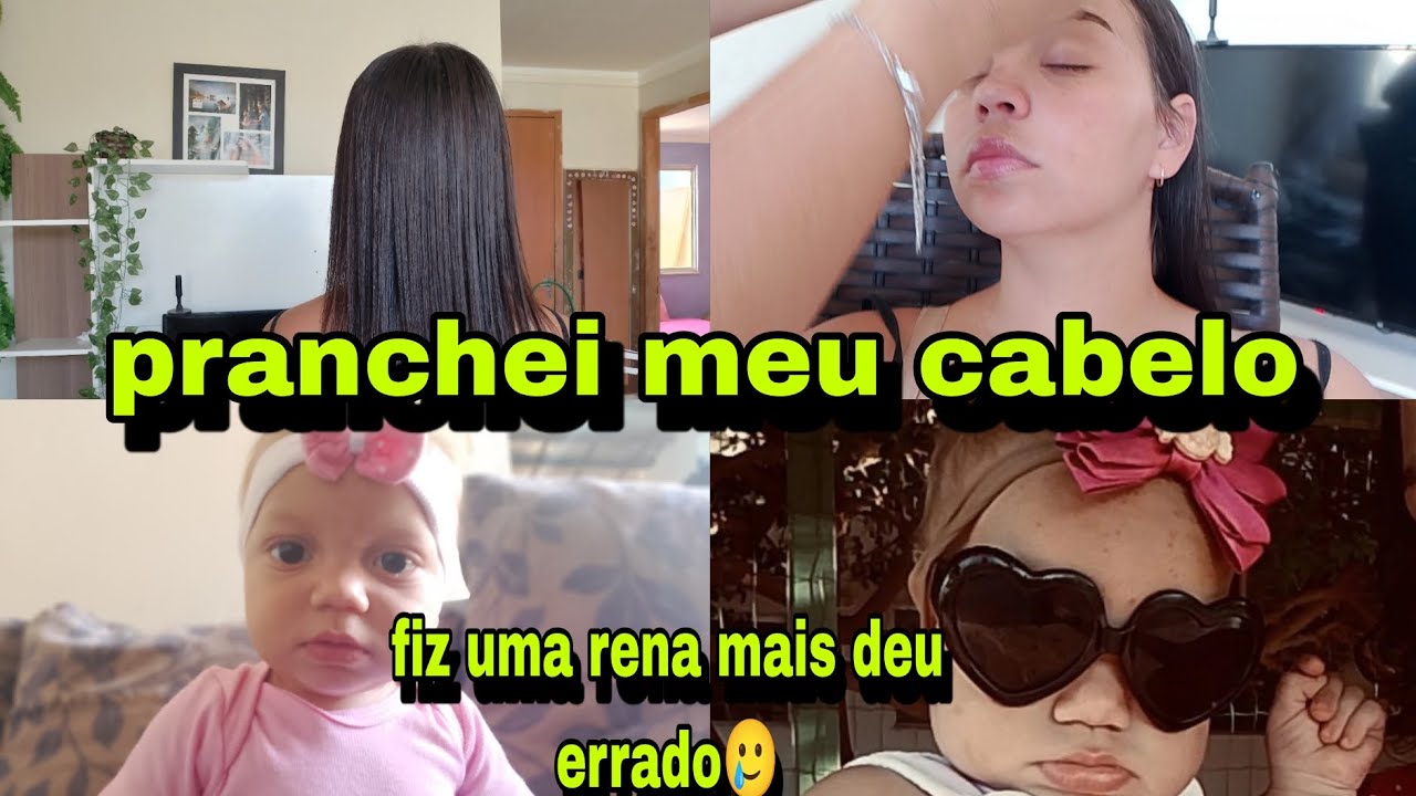 Pranchei meu cabelo😍fiz uma rena mais deu errado🥲