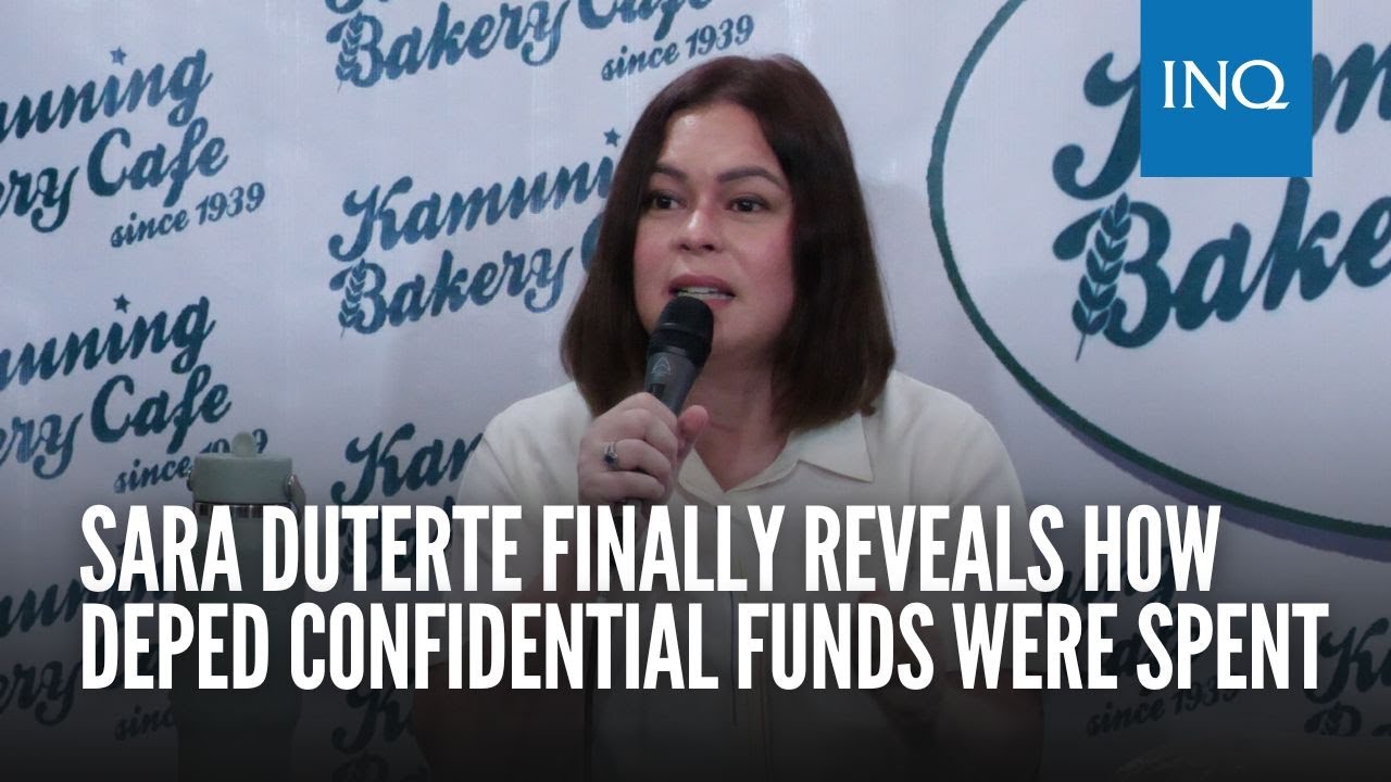 Sara Duterte finally reveals how DepEd confidential funds were spent