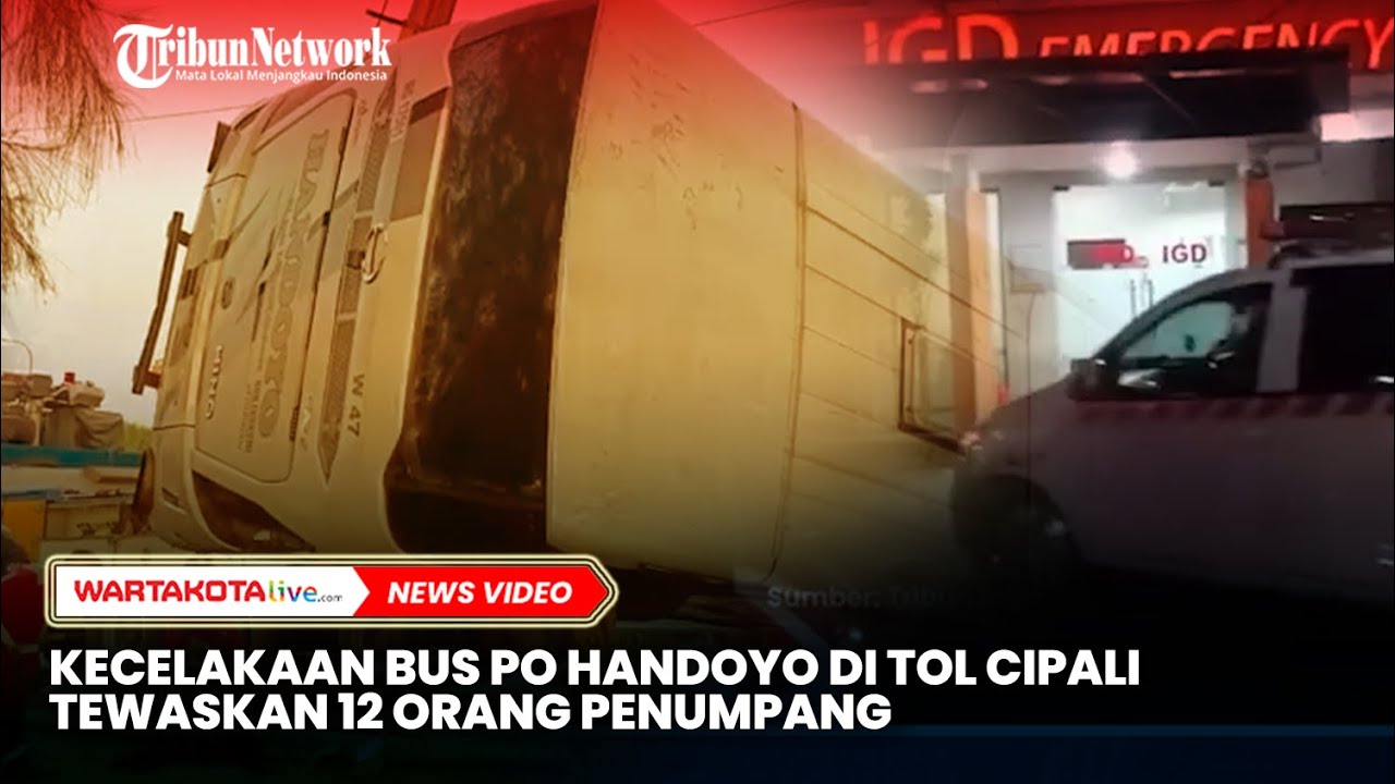 12 Orang Tewas Dalam Kecelakaan Bus PO Handoyo di Tol Cipali