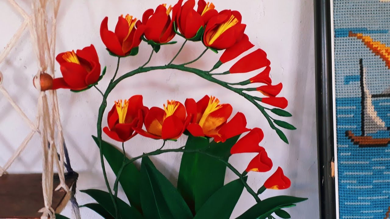Orquideas fresia em e.v.a sem frisadores!!