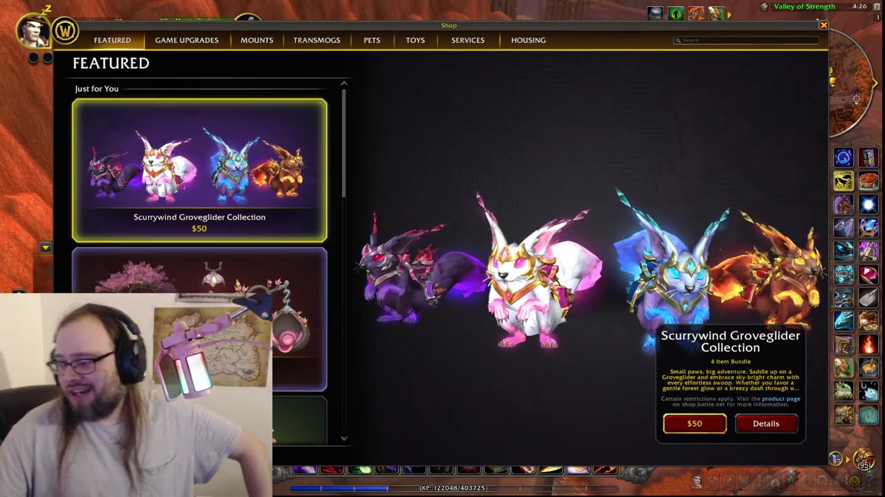 New Flying Squirrel Mounts, Kobold Transmog & Decor Bundles on the WoW Shop