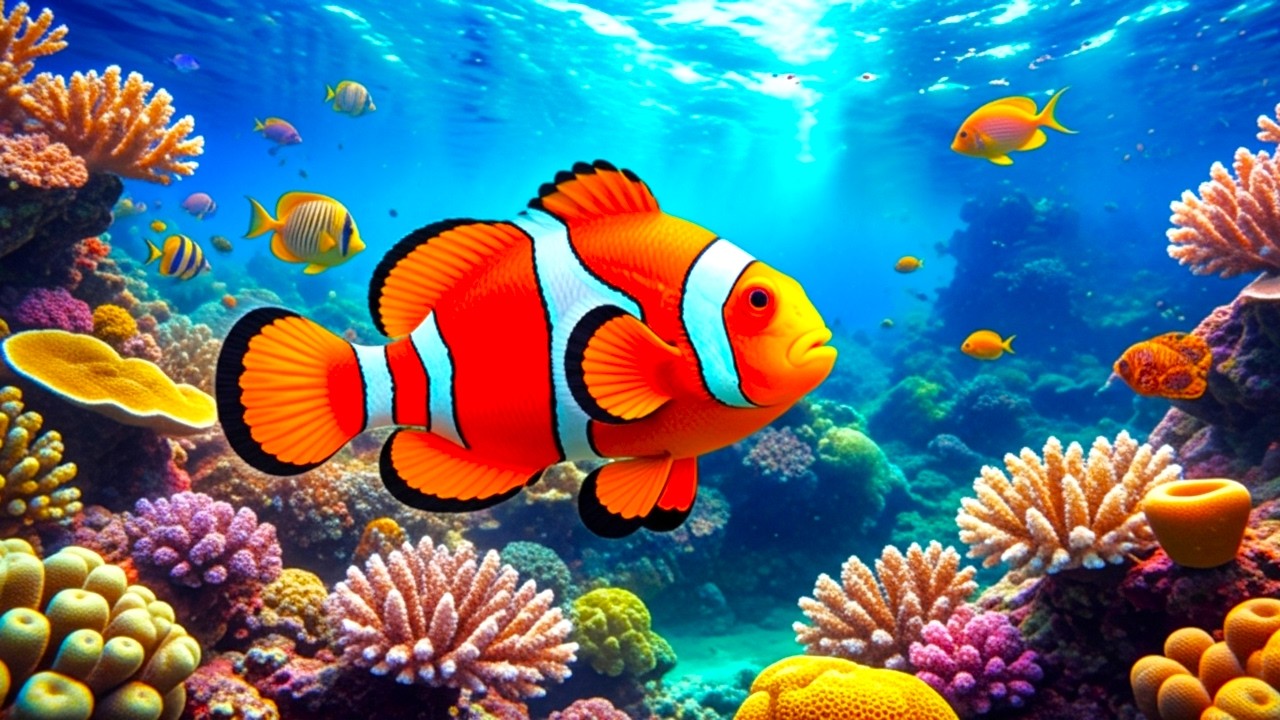 4K Aquarium Ambience 🌊 Relaxing Underwater World with Colorful Coral Reefs & Jellyfish