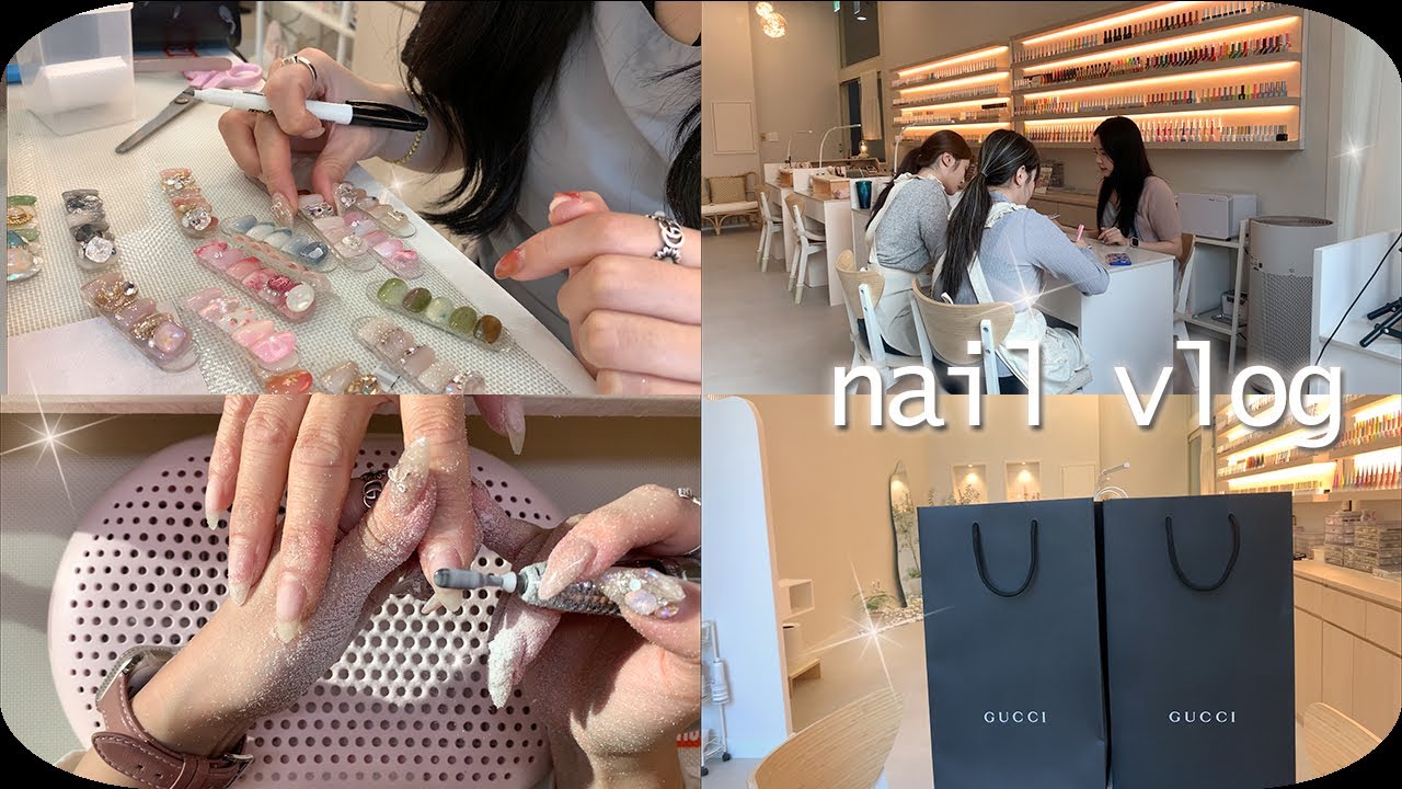 Nail vlog | 네일샵원장브이로그 (11월아트 준비하기, 쌤들 네일수강, 엄마혼주네일 시술영상, 친구 구찌가방 선물해주기🎉)