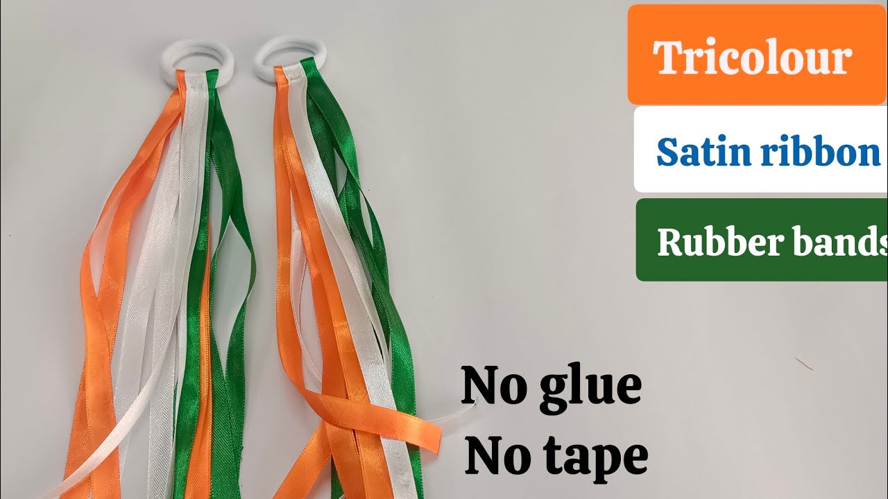 Republic Day Special Tricolour Rubber bands || no glue no tape Crafts || tricolour craft ideas | DIY