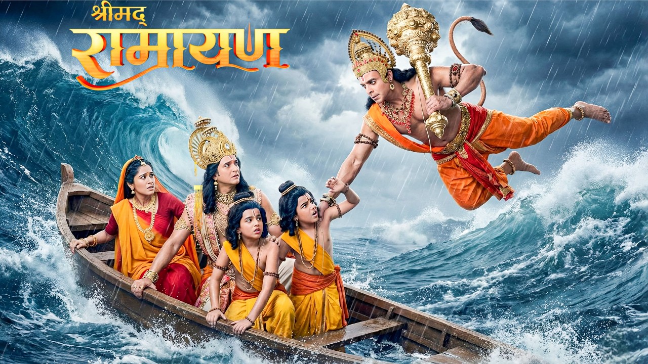 तूफान में फँसा राम-परिवार हनुमान जी ने बचाई जान || Shrimad Ramayan