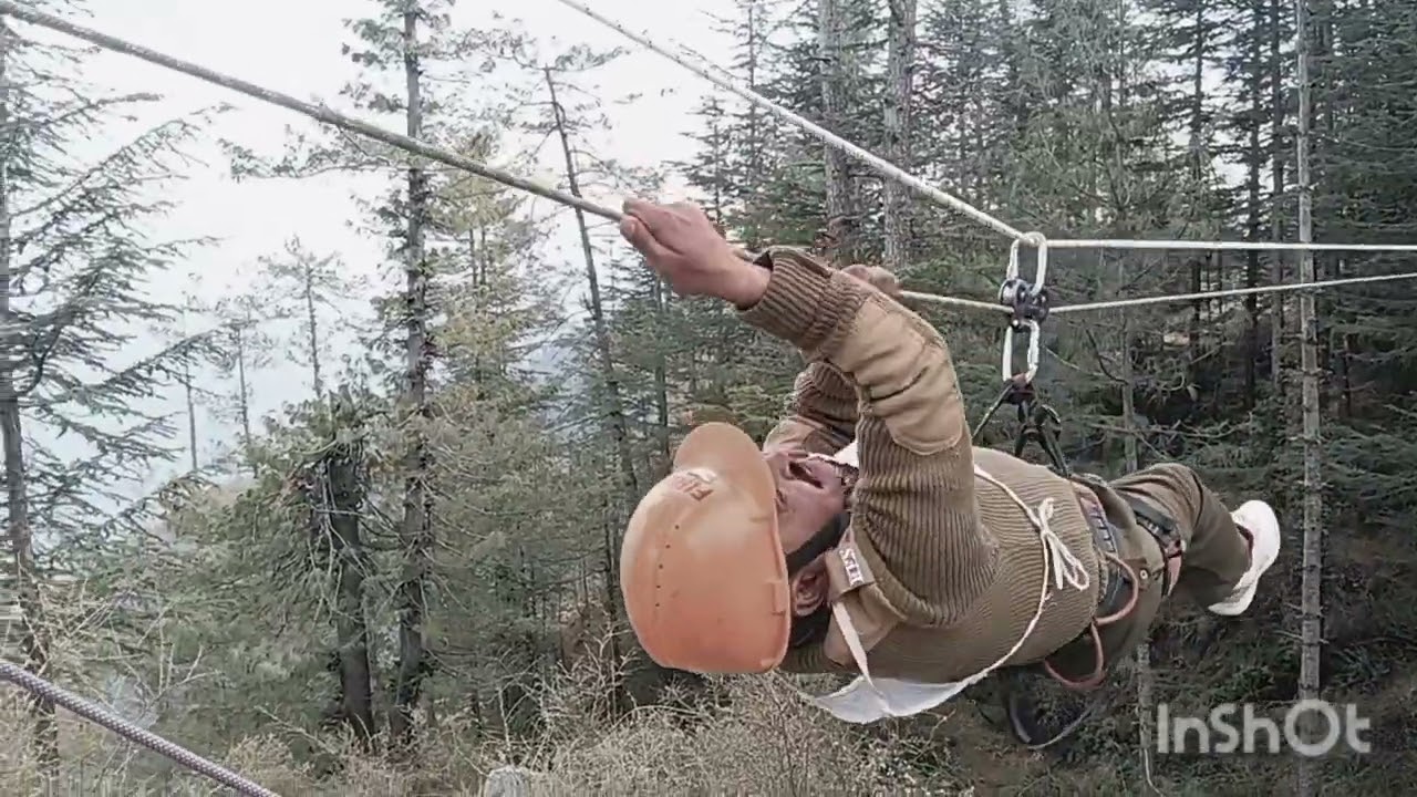 Zip line rescue practice