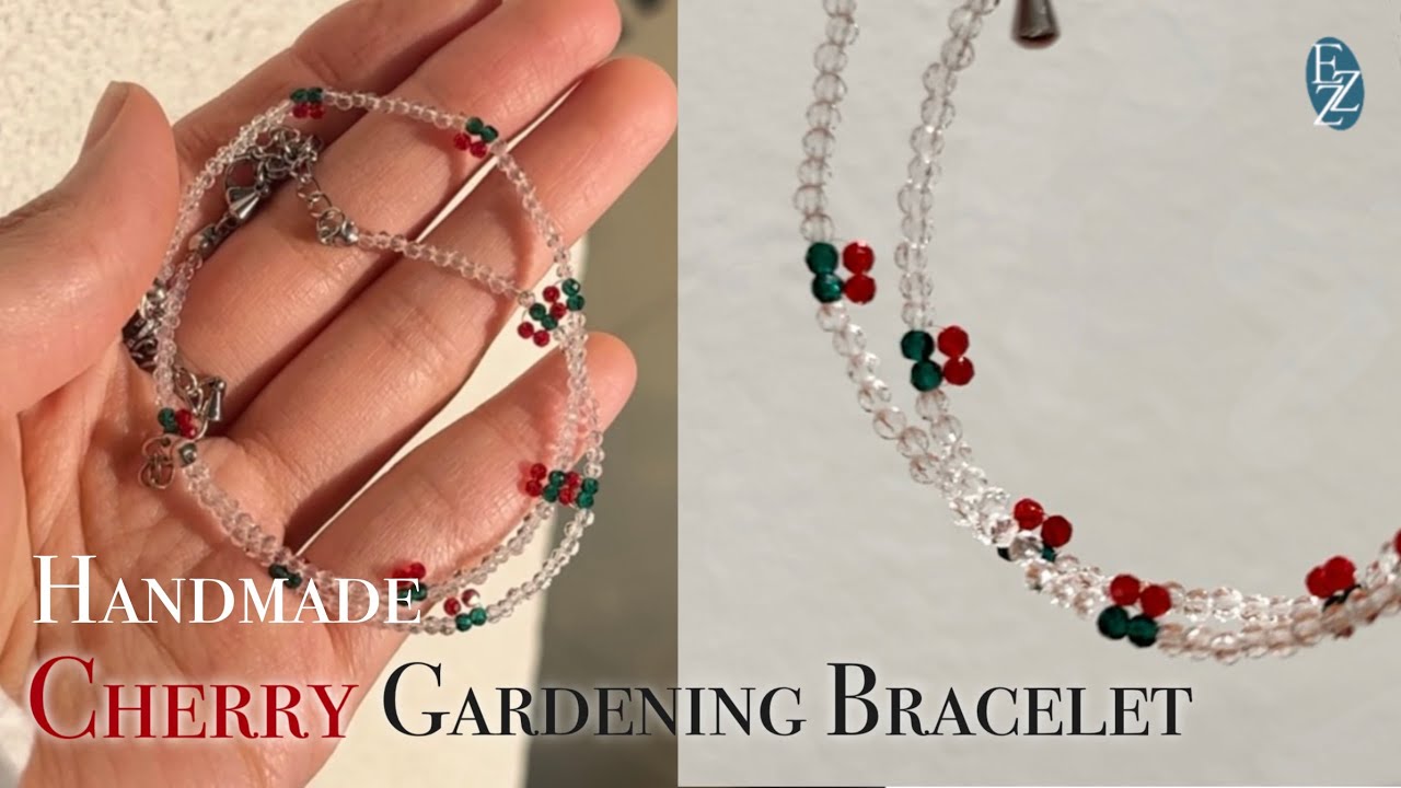 [Bracelet DIY]🍒사랑스런 체리 비즈 팔찌 만들기 예쁜 주얼리 만들기ㅣCherry beads Bracelet, Necklace