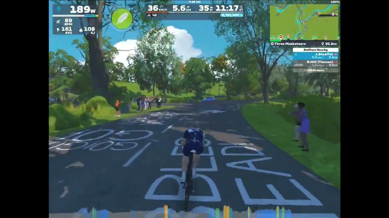 ZWIFT  ROUTE  Three Musketeers Ride Through