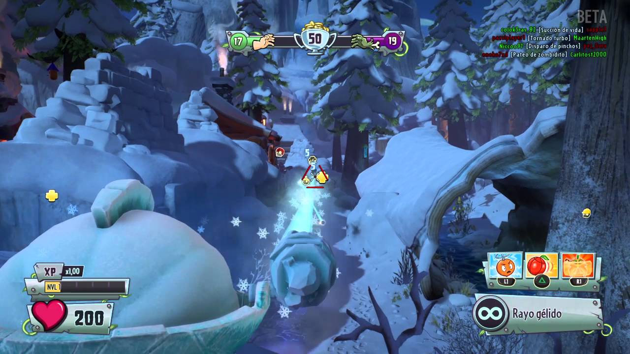 Plants vs zombie garden warfare 2 beta arroyo helado ps4 espa&ntilde;ol gameplay