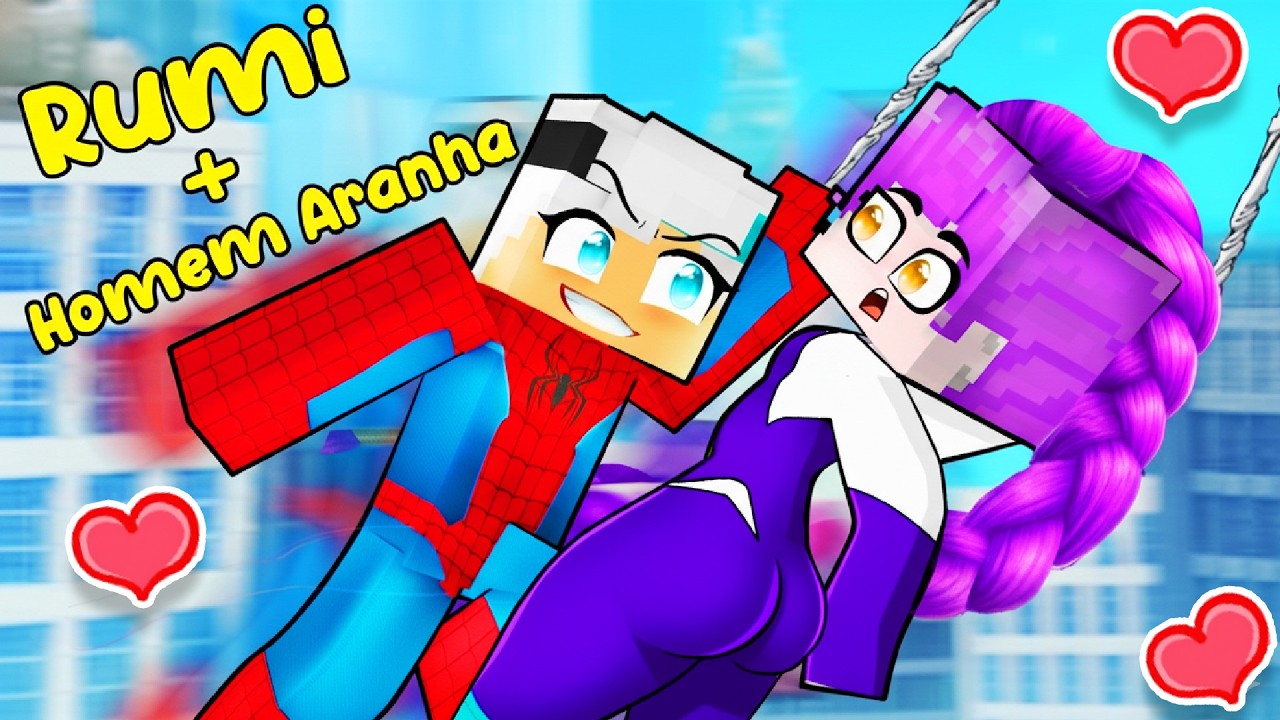 O AMOR da RUMI a GAROTA ARANHA no Minecraft