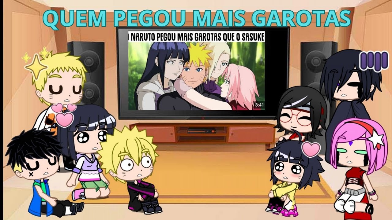 SALA NARUTO react A QUEM PEGOU MAIS GAROTAS NARUTO OU SASUKE • Tio San
