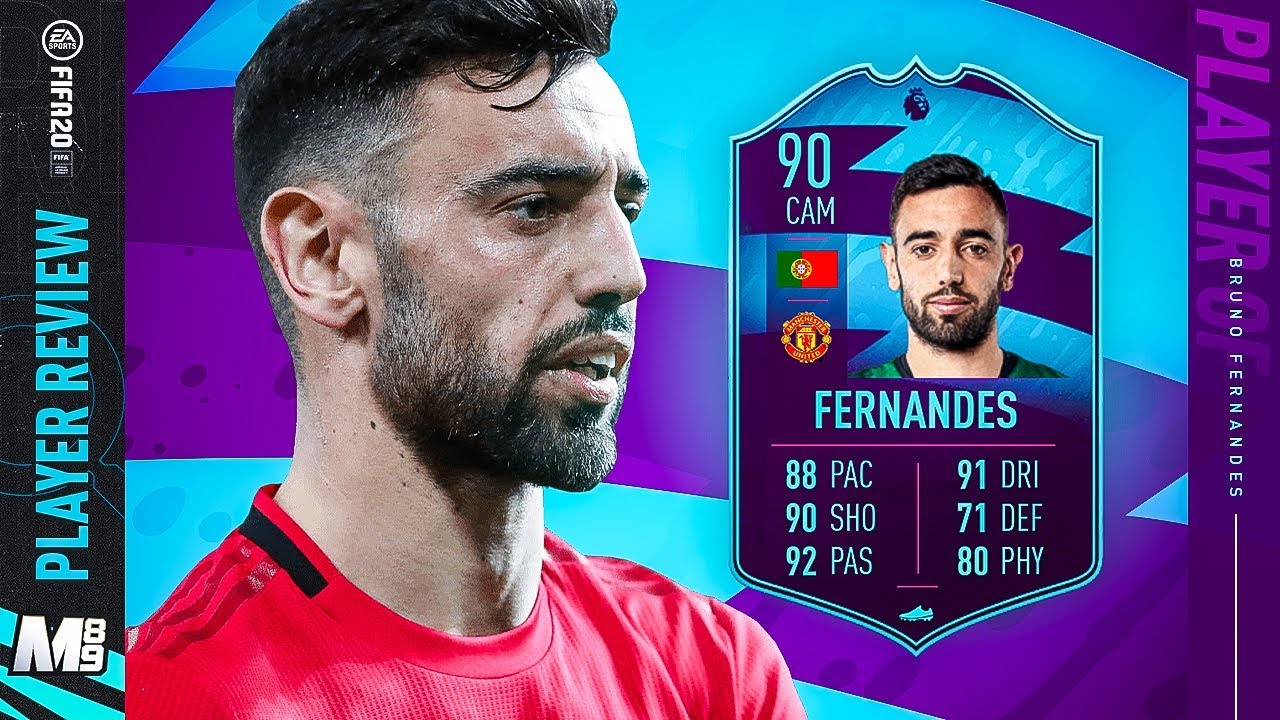 POTM BRUNO FERNANDES PLAYER REVIEW | 90 POTM BRUNO FERNANDES REVIEW | FIFA 20 Ultimate Team
