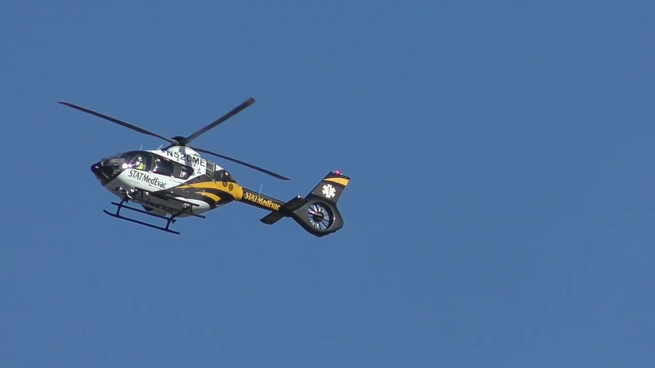 Air Ambulance Airbus H135 Loud Approach 2 Land & Take-Off Fly Past Helicopter.