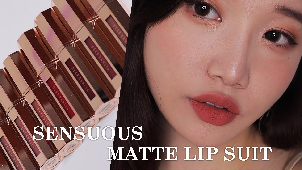 디어달리아 ‘센슈어스 매트 립수트’ ✨전색상 발색✨| DEARDAHLIA SENSUOUS MATTE LIP SUIT SWATCHES
