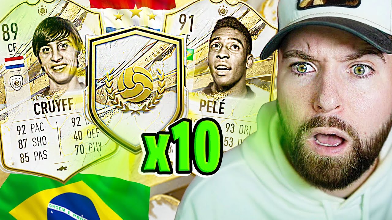 I Opened 10x INSANE Base Icon Upgrades Packs! 😮&zwj;💨 #FIFA23