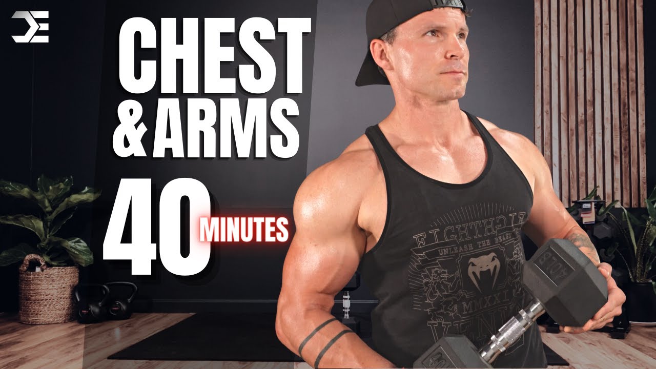 40 MIN UPPER BODY BUILD WORKOUT | CHEST & ARMS + DUMBBELLS
