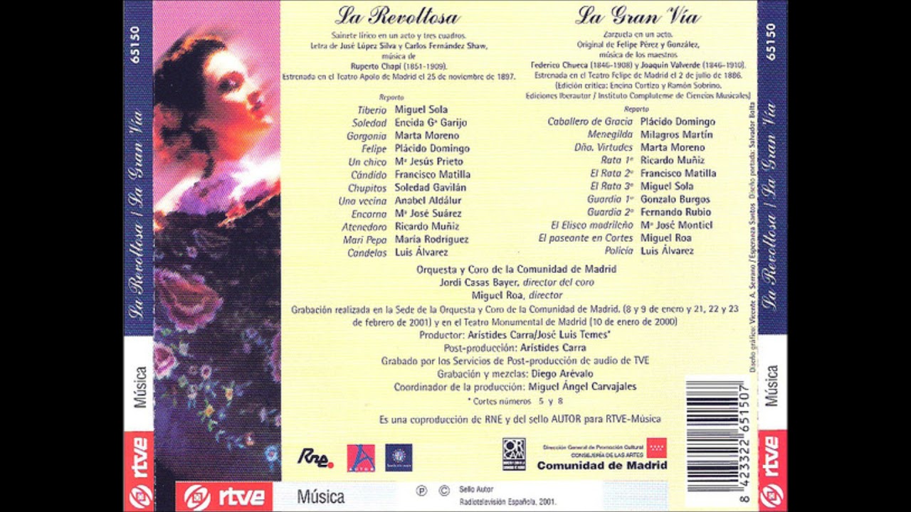Plácido Domingo y María Rodríguez - «¿Por qué de mis ojos los tuyos retiras?» (“La Revoltosa”, 2001)