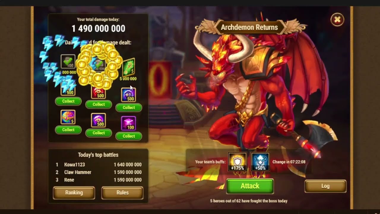 Happy Birthday, Dominion! 1 billion damage on Archdemon, Quiz answers, Short events overview