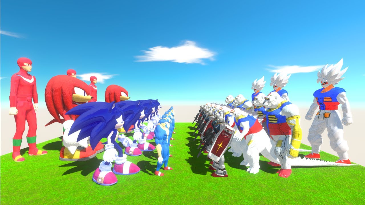 Team Gundam + Goku Gundam vs Team Sonic + Titan Sonic + Saitama Knuckles