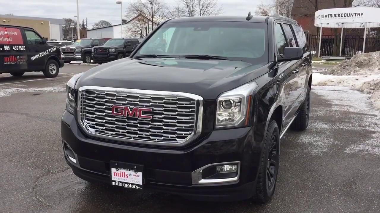 2018 GMC Yukon XL 4WD Denali Dual Screen Blu Ray Handsfree Liftgate Black Oshawa ON Stock 