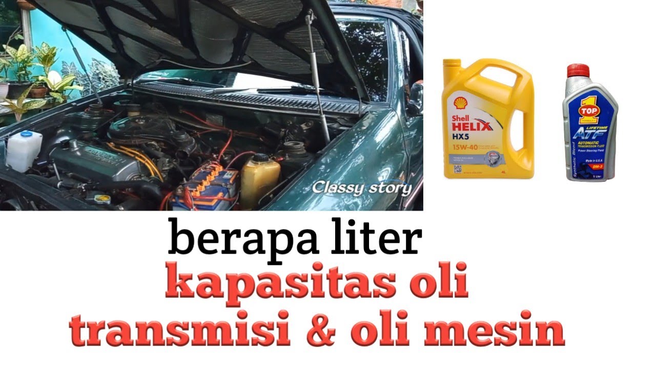 volume oli mesin & oli perseneling daihatsu charade classy g102 social 