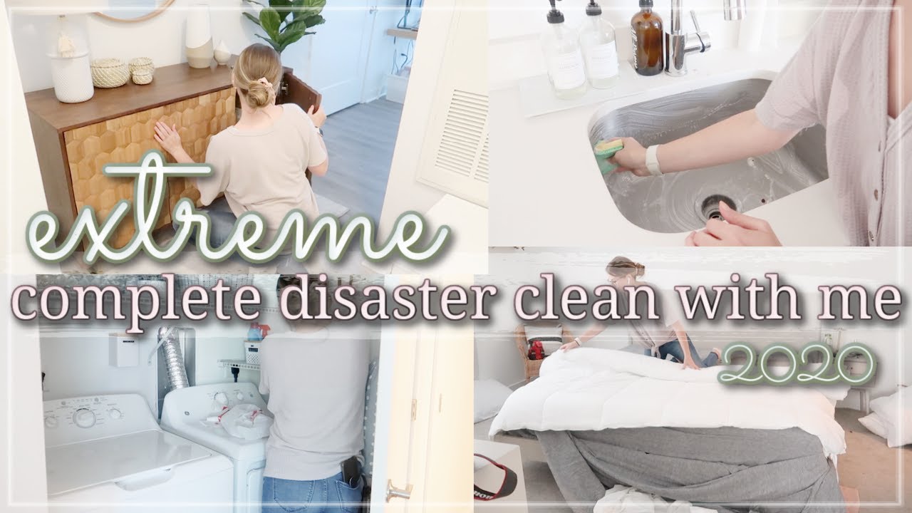 EXTREME CLEAN WITH ME 2020 / ALL DAY CLEANING MOTIVATION / COMPLETE DISASTER WHOLE HOUSE CLEANING