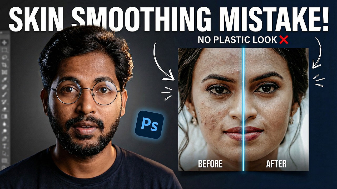 Photoshop Skin Retouching Secret 🔥 Natural Skin Without Plastic Look