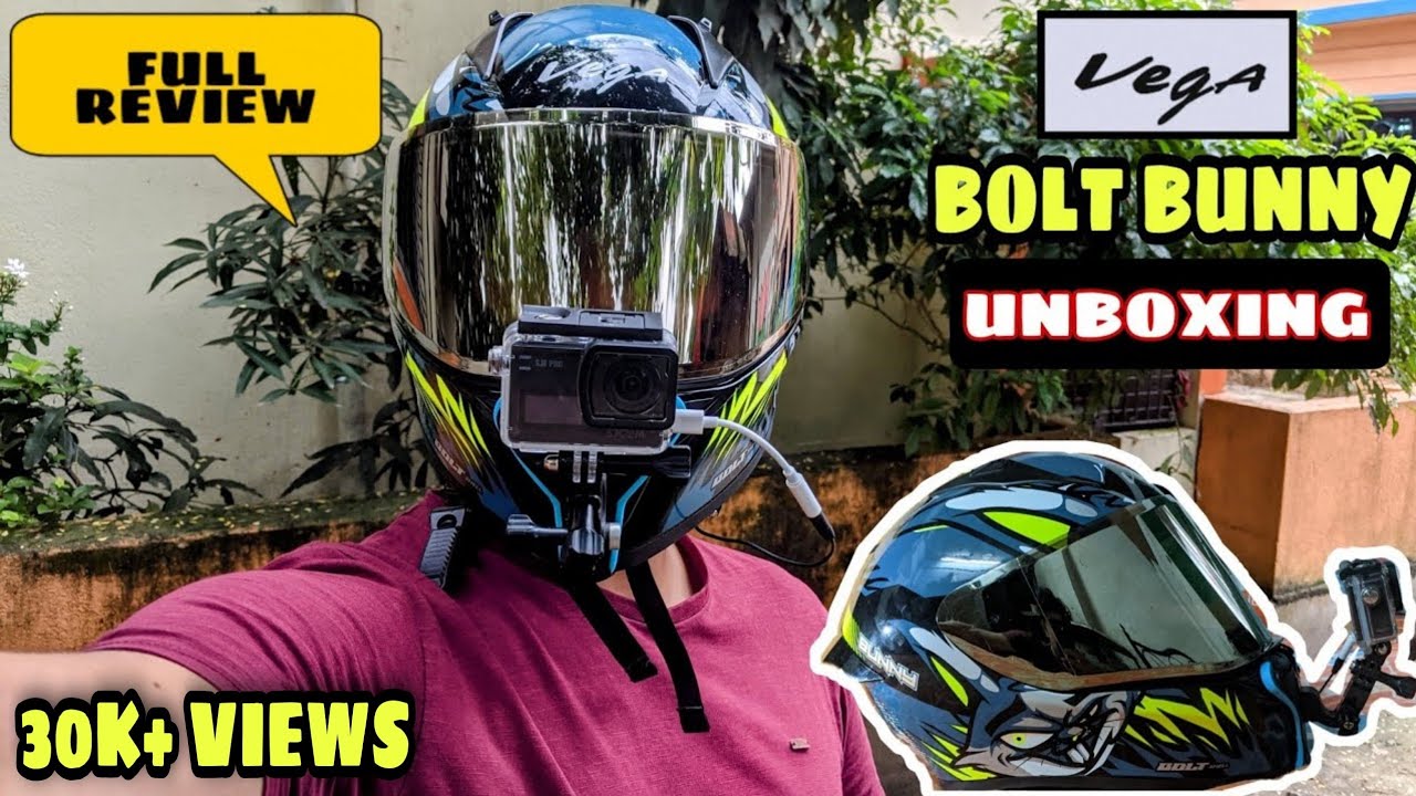 Vega Bolt Bunny Detailed Review🔥|| Unboxing of My New Helmet and Mic ❤️