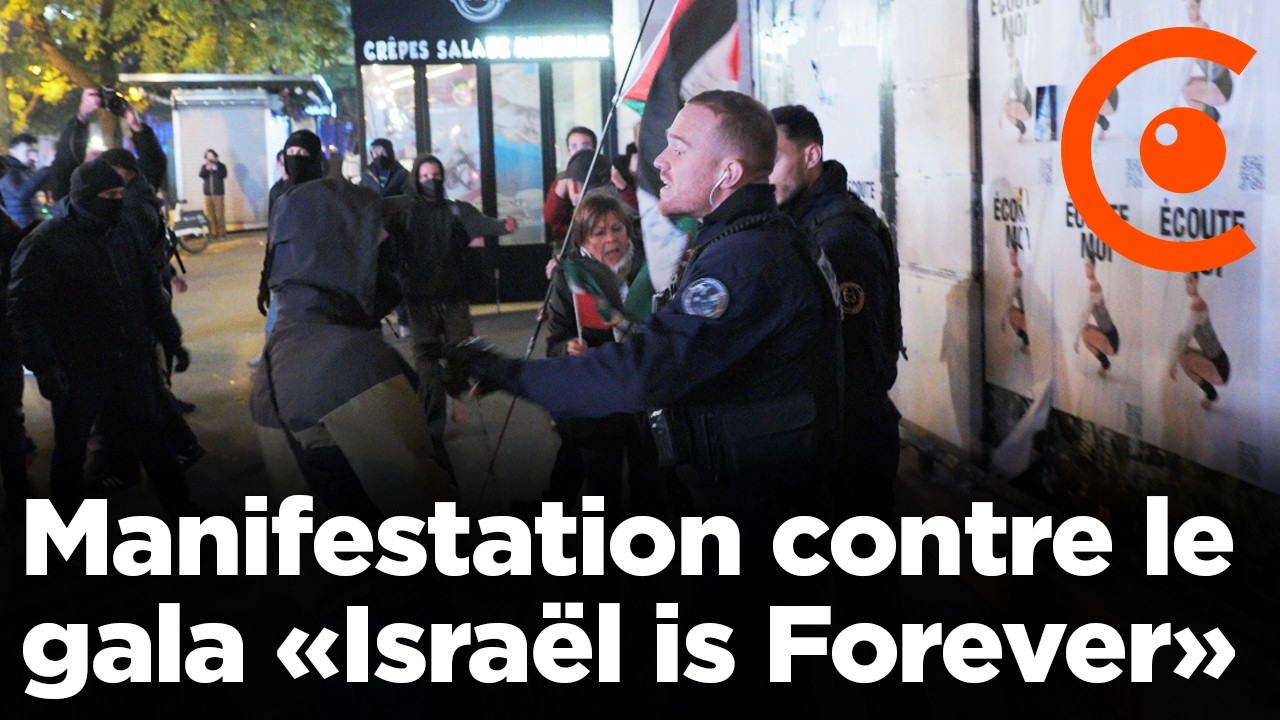 Manifestation contre le gala «Israël is Forever» à Paris organisé par des soutiens d'extrême droite