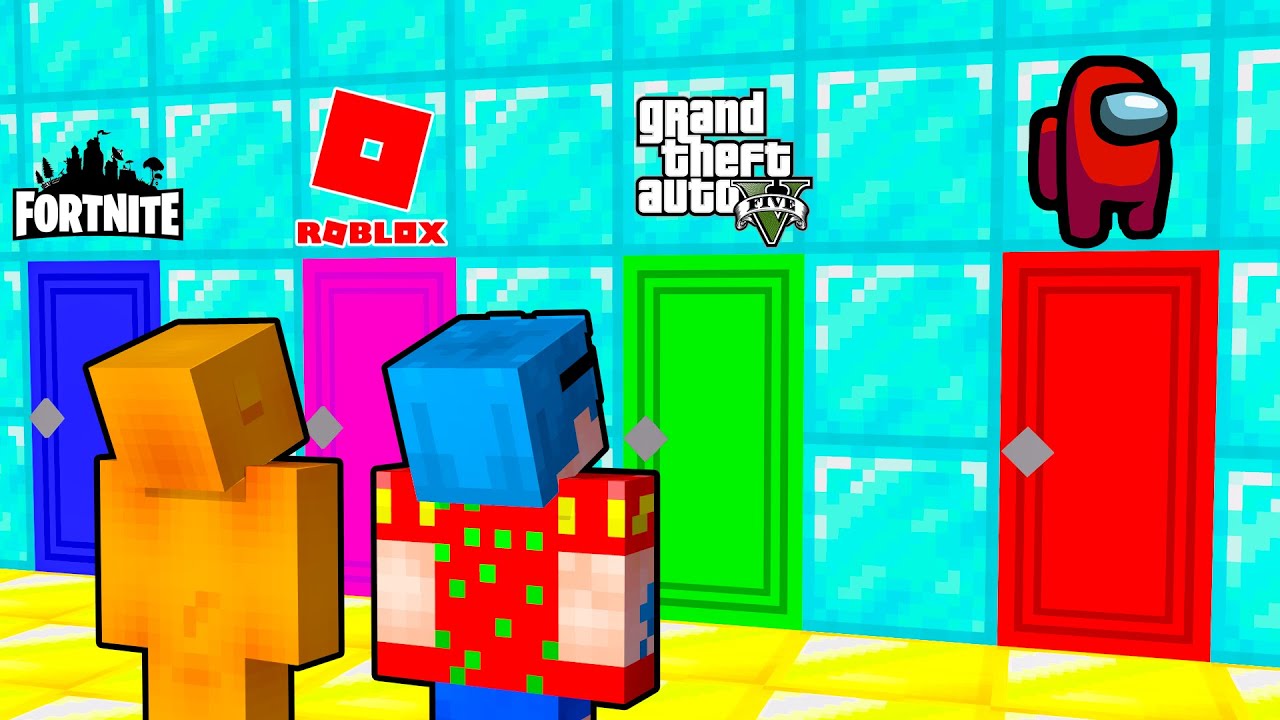 COMO Jugar MINECRAFT en OTROS JUEGOS 😱 GTA 5, ROBLOX, AMONG US o FORTNITE
