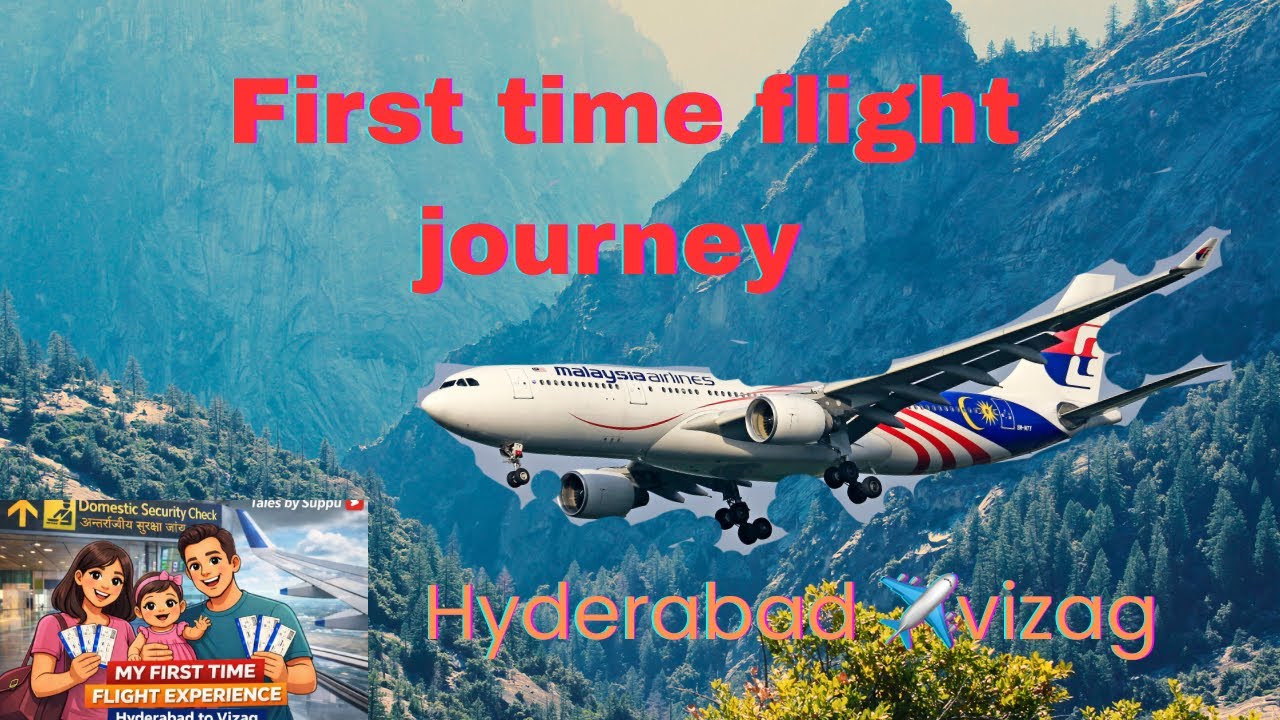 First flight journey from Hyderabad to vizag |Airport process in Telugu 