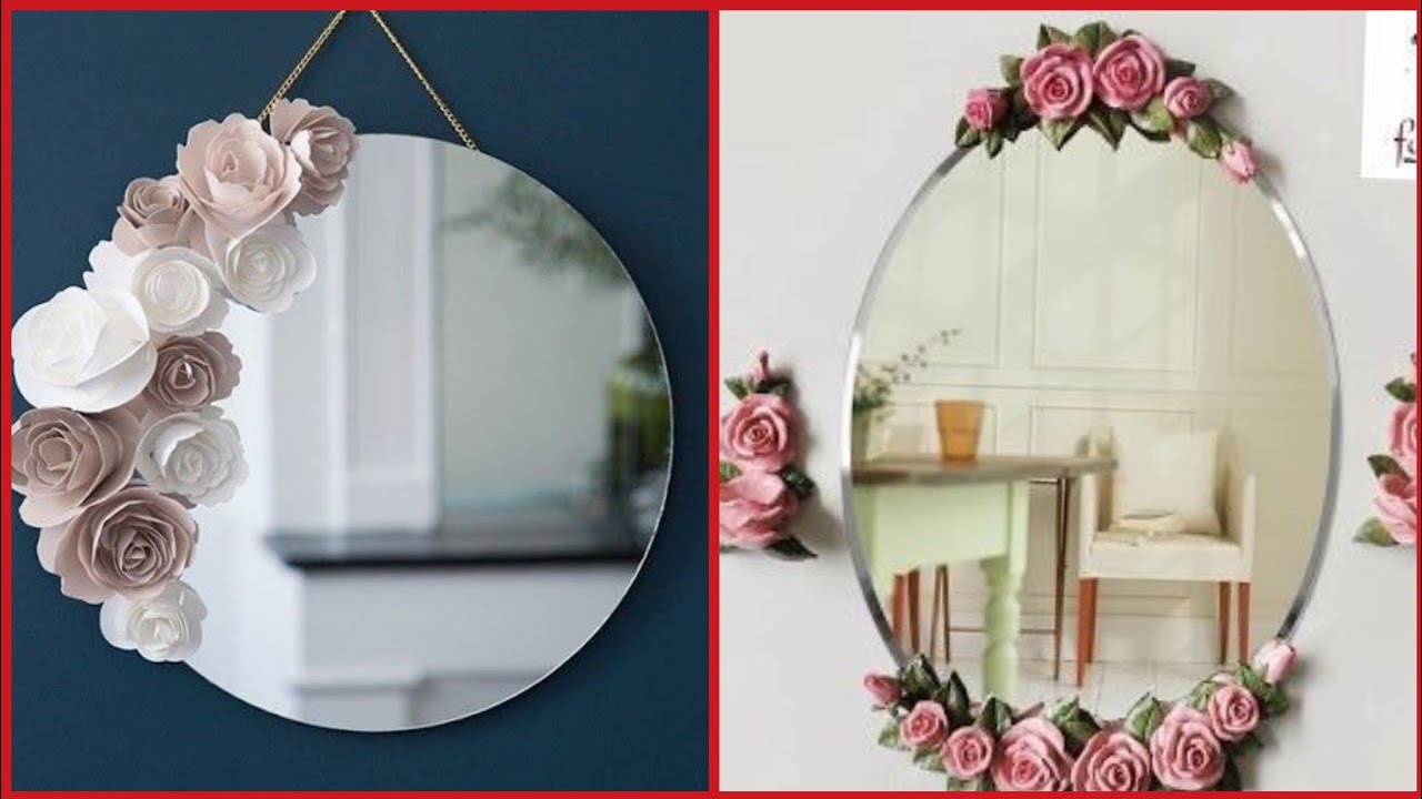 Beautiful mirror Flower decoration
