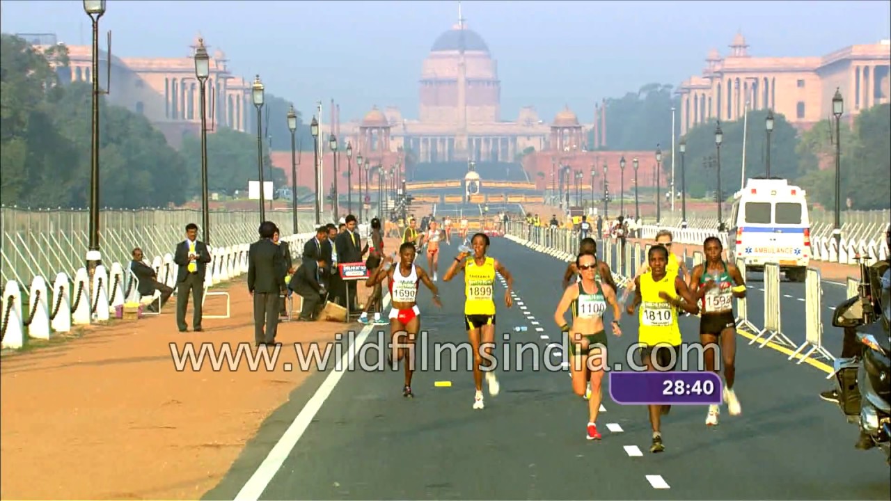 Women's Marathon traverses Rajpath in New Delhi: Commonwealth Games: Kenyan Irene Kosgei wins gold