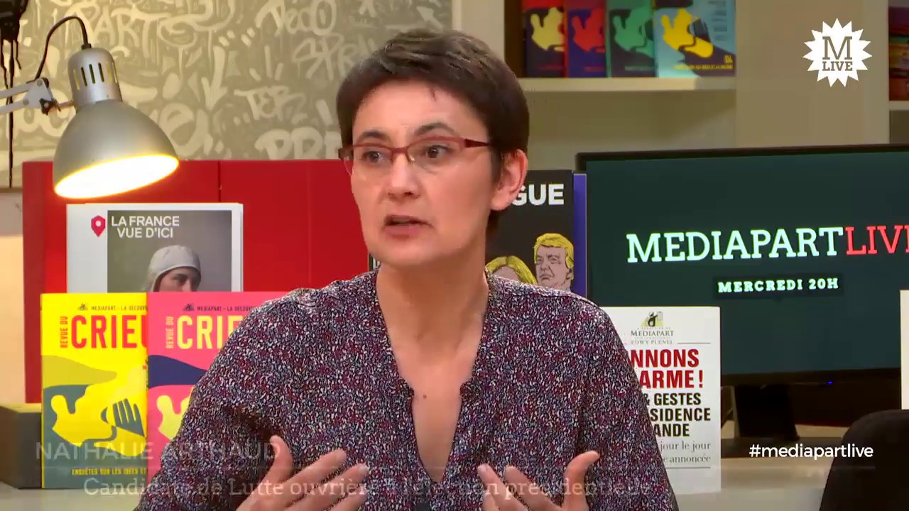 MediapartLive : Nathalie Arthaud face à la rédaction