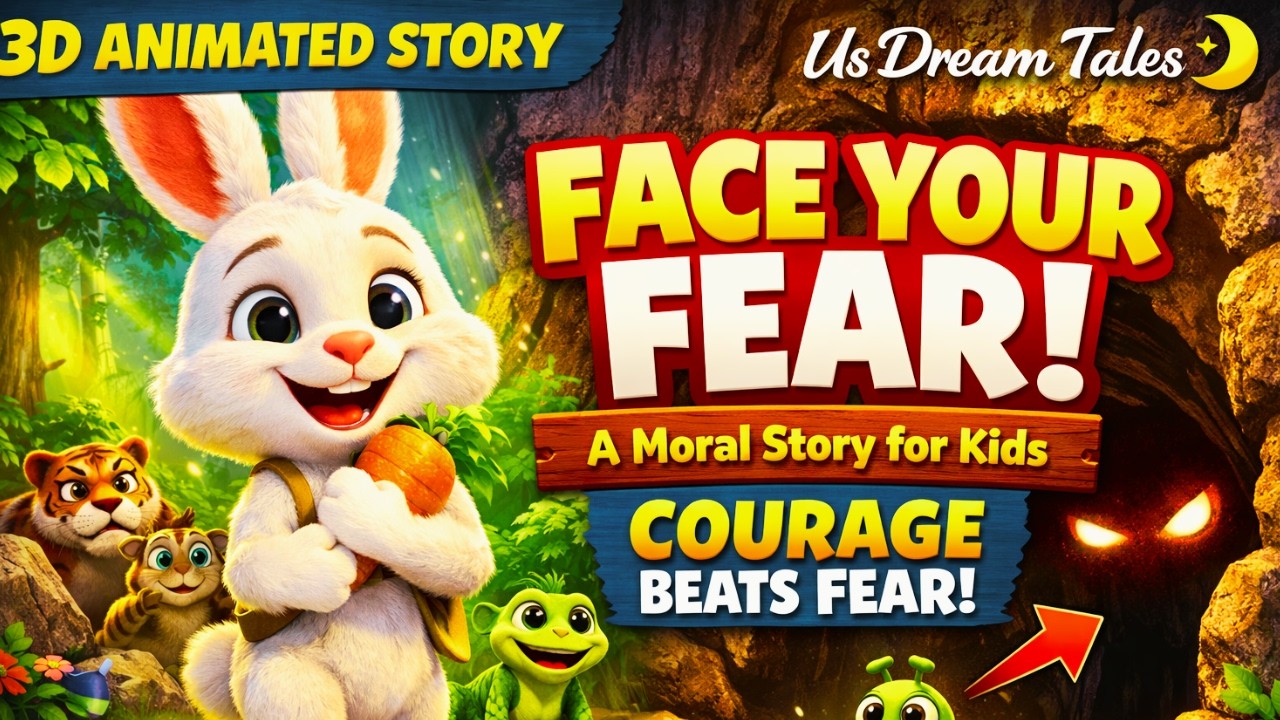 Face Your Fear | A Powerful Moral Story for Kids | Courage Beats Fear | Us Dream Tales