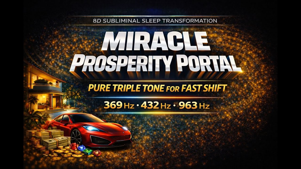 🔮Overnight Wealth Magnet &mdash; 369 + 432 + 963 Pure Subliminal Miracle (Black Screen)
